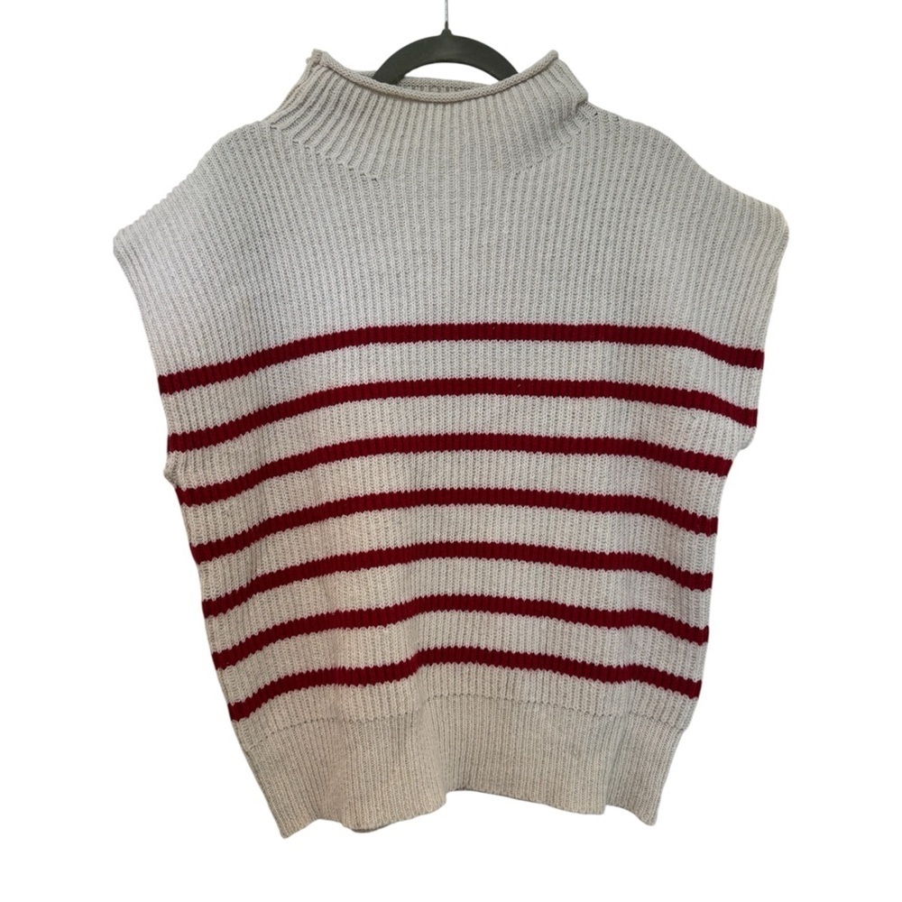 L1. Le Lis Turtleneck Striped Nautical Sleeveless Sweater Vest